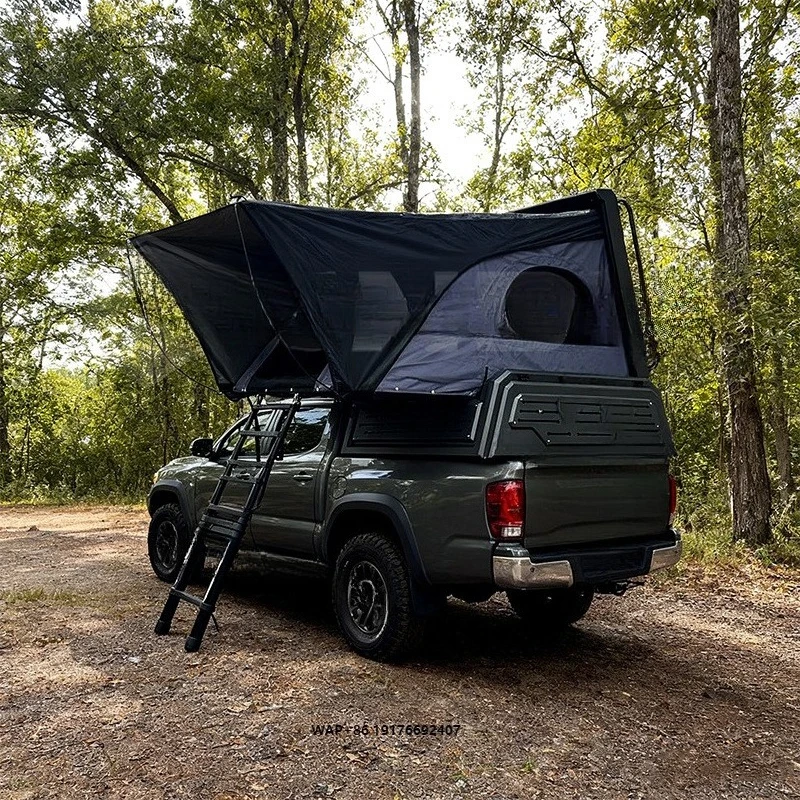 Canopy Roof Top Tent Hard Shell Aluminum Pickup Truck Rooftop Tent Pop-up Camper Side Opening Roof Top Tent for Camping