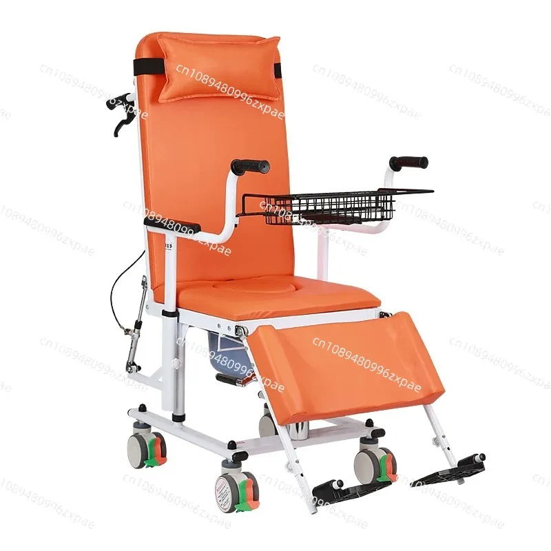 Horizontal Lying Transfer Machine for Paralysis Care, Multi-Functional Bed  with Hydraulic Silent Wheel Mechanism