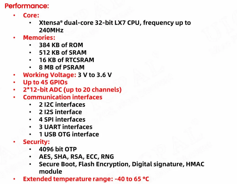 ESP32-S3 N16R8 N8R8 DevKit Dual-Core Xtensa LX7 240MHz WiFi Bluetooth 5.0 USB-C CH343 GPIO-Board für Arduino MicroPython – Detail 8