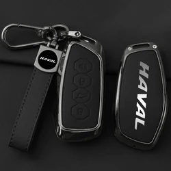 Zinc Alloy Car Key Case Cover for Great Wall Haval H5 H6 H9 H-DOG Owl Dragon Max 2023 2024 Remote Key Case Car Accessories