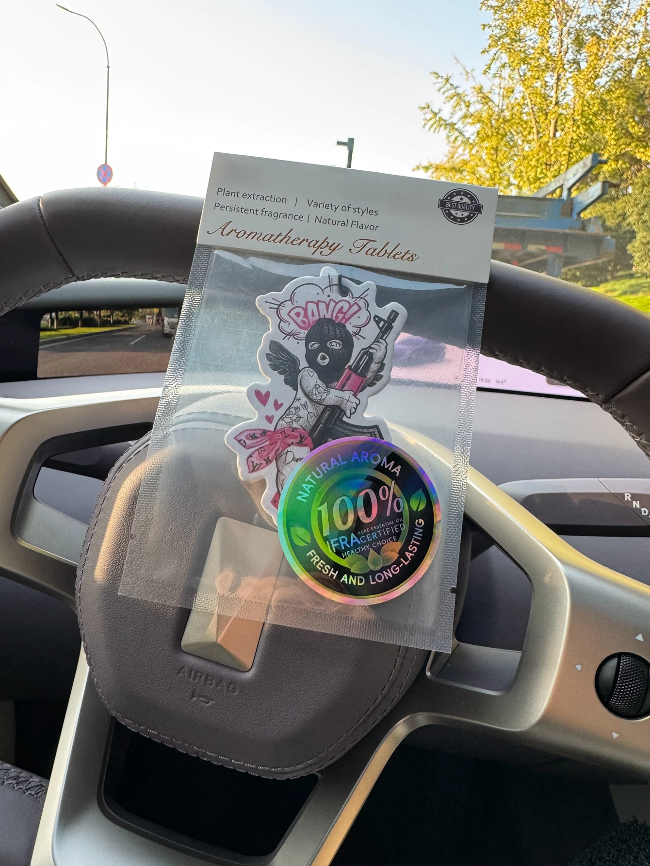 Cupid Design Freesia and English Pear Scent (International Trend) Unisex Car Perfume and Non-Toxic Air Freshener |   Natural Essential Oils and Aromatherapy Scent Tablets (Noroili/Grapefruit/Cedar) |   Hanging Type and Dual-Purpose with Vent Clip |   Long-Lasting Fragrance for 60-90 Days |   Deodorize and Purify the Air |   Suitable for Use in Cars, Homes, Wardrobes, and Bathrooms. |   Cartoon Animation Design |   Same as the Store.