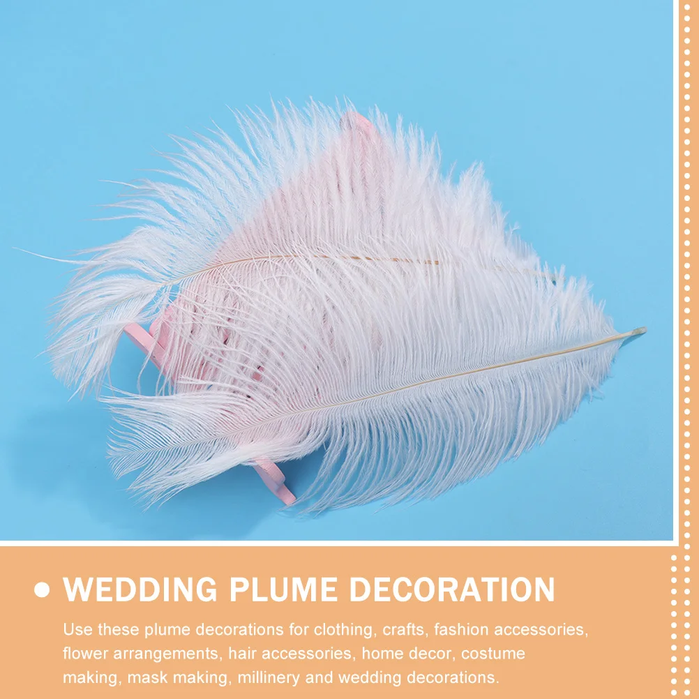 

20pcs Ostrich White Plumes Wedding Decoration Household Table DIY Crafts Fashion Accessories Home Decor