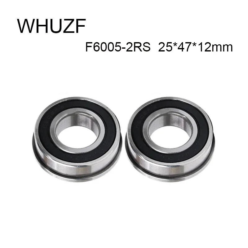 

F6005RS Flange Bearing 5PCS 25*47*12 mm ABEC-3 F6005 RS Flanged Ball Bearings 6005 RS 2RS WHUZF Free Shipping