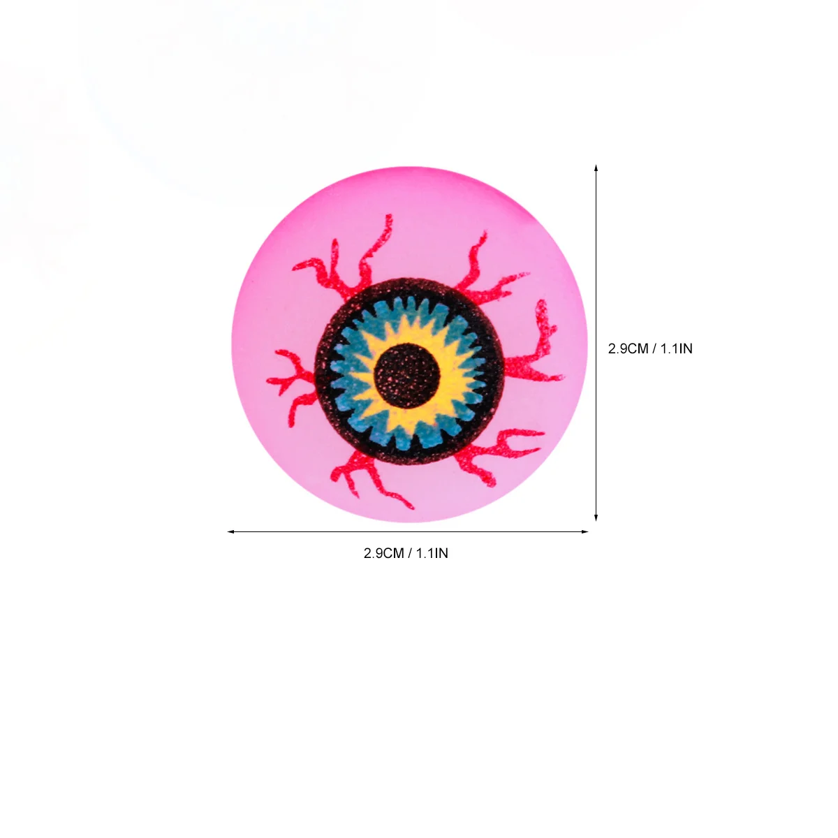 10 قطعة 32 مللي متر يتوهج في الظلام نطاط مقل العيون كرة العين المخيفة للحزب المفضلة لوازم الاطفال كرنفال جوائز كرات نطاطة ل #4