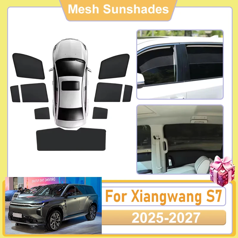 

For Trumpchi Xiangwang S7 Accessories GAC GS7 2025 2026 2027 Car Window Screen SunShade Cover Mesh light Shield Heat Sun Baffle