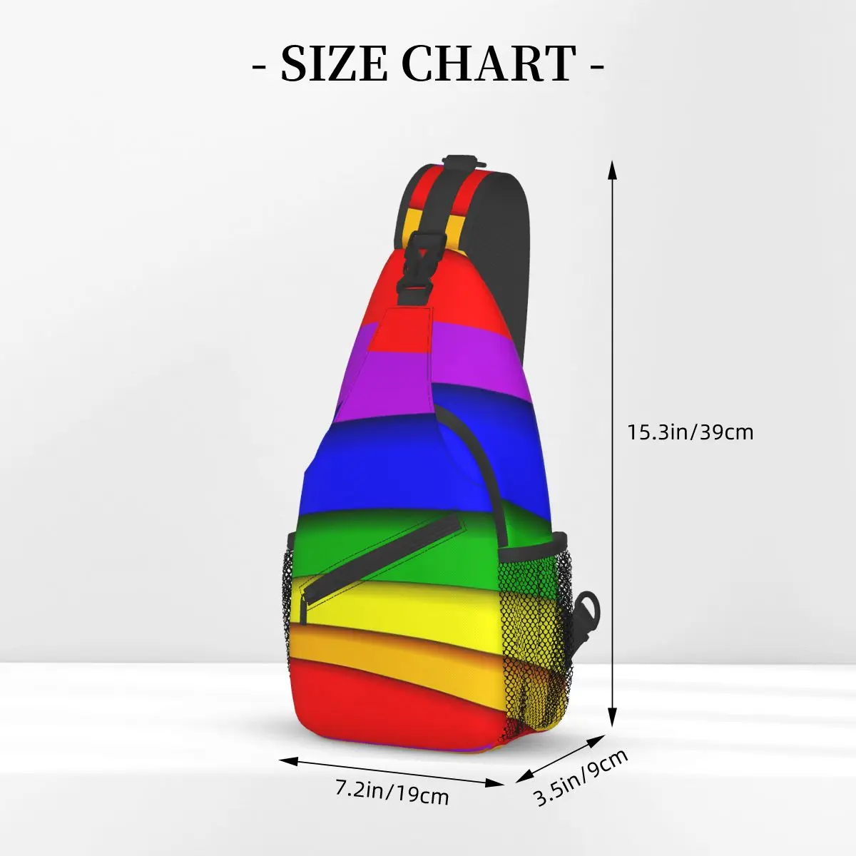 Lgbt Sling Bags Borst Crossbody Schouder Rugzak Reizen Wandelen Daypacks Trots Regenboog Mannen Vrouwen Tas