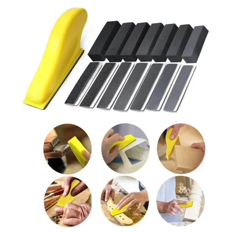 

171pc Sandpaper Finger Sander Set for Small Projects Craft Polishing Tool Perfect for Crafts and Polishing 30x93mm