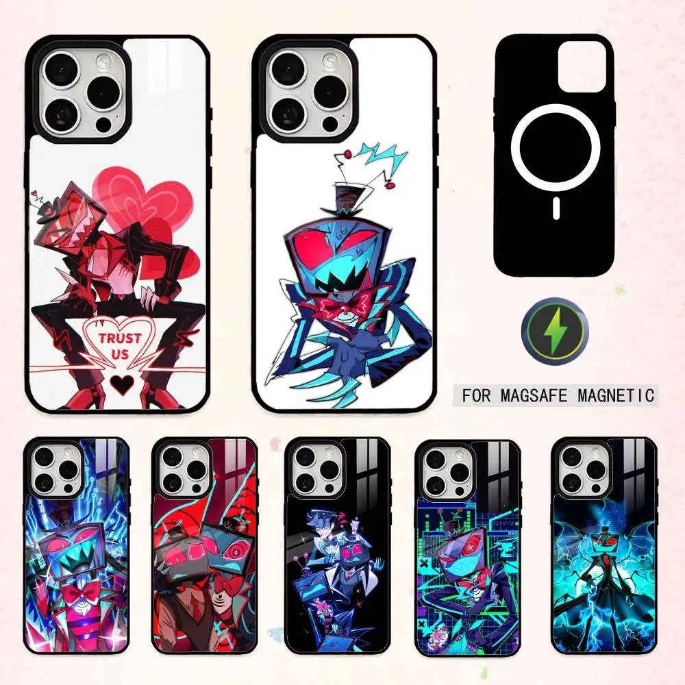 

C-Cartoon Hazbin Vox H-Hotel Phone Case For iPhone17,16,15,14,13,12,11 Plus,Pro Max Magnetic For Magsafe Wireless Charging