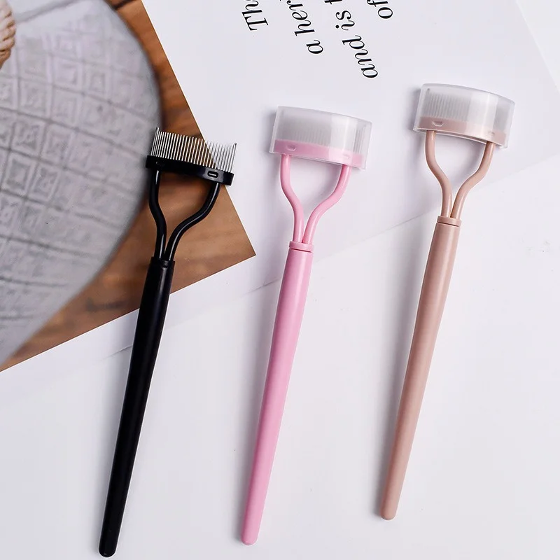 Séparateur de cils en métal, dents droites, recourbe-cils, maquillage de beauté, brosse à cils en acier inoxydable, peigne, Mascara, outil de maquillage, 1/3 pièces
