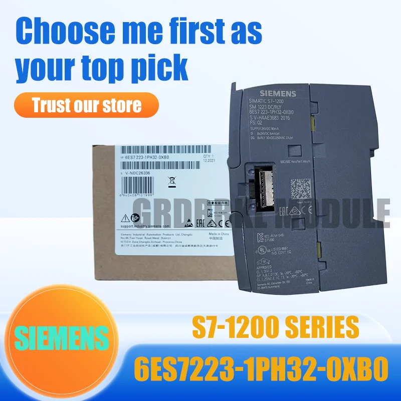

Новый оригинальный релейный модуль SIEMENS 6ES7223-1PH32-0XB0 6ES7 223-1PH32-0XB0 S7-1200 SM 1223 8DI 8DO