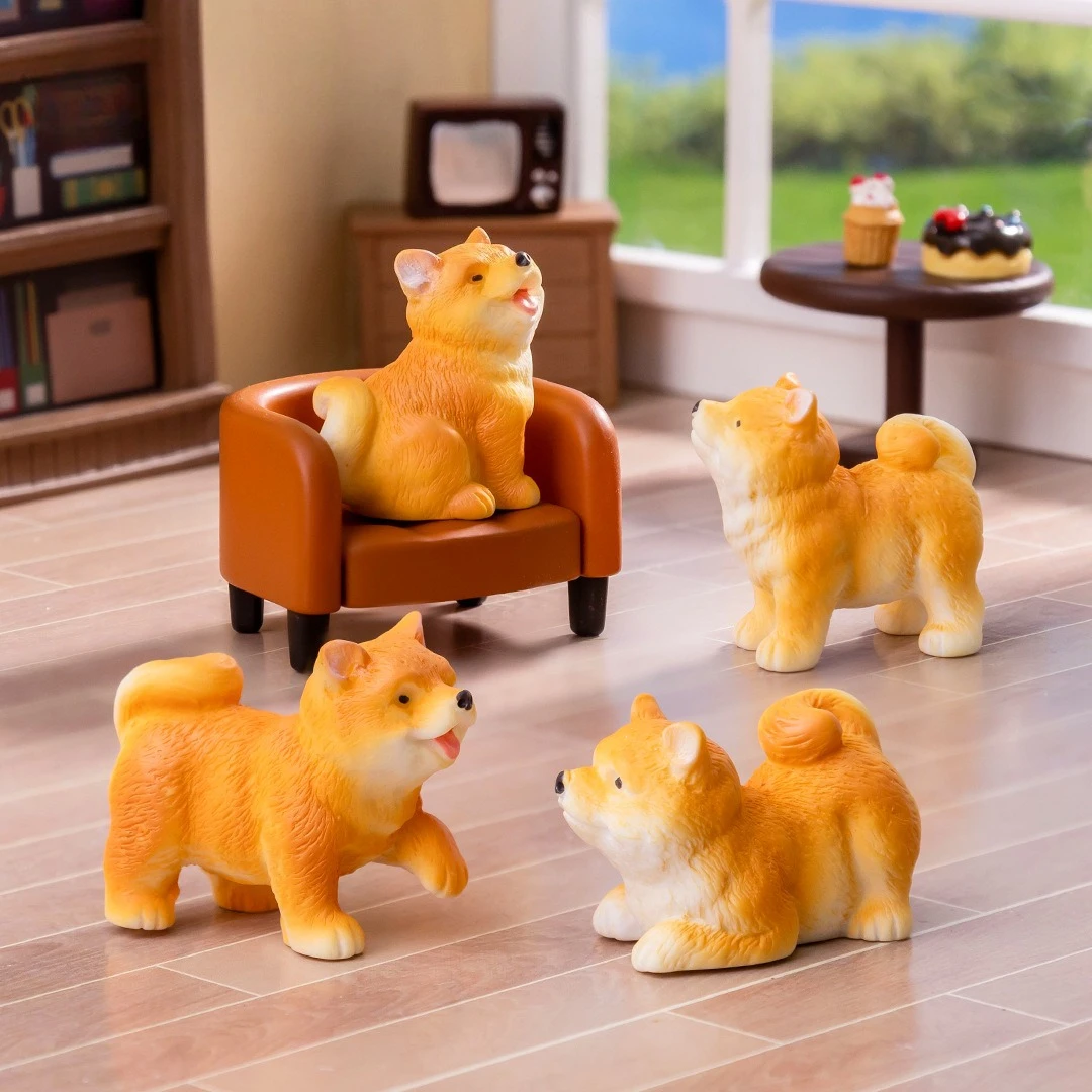 

Micro-landscape Creative Cute Shiba Inu Dollhouse DIY Decorative Accessories Car Desk Small Ornaments
