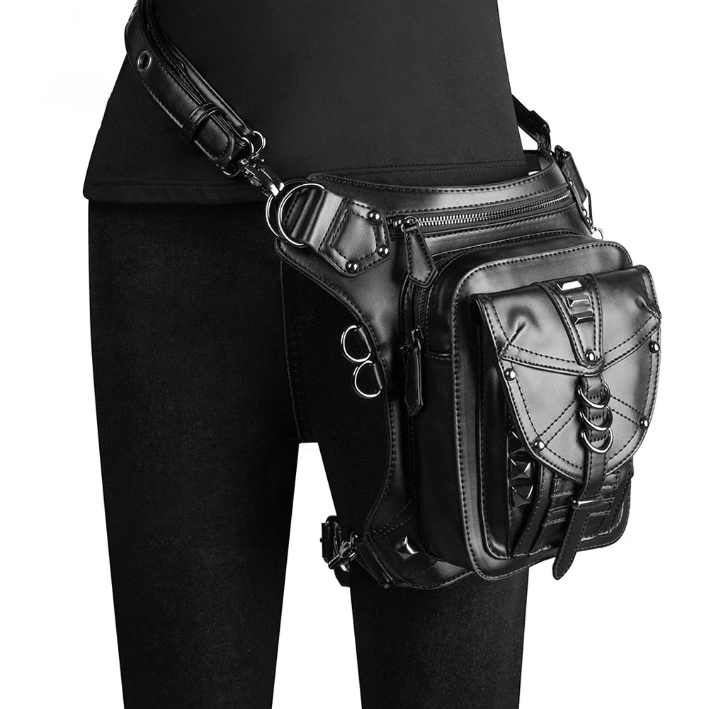 New Steampunk Retro Women Waist Leg Bags Single Shoulder Crossbody Female Small Outdoor Leisure Cell Phone Pouch Medieval Fanny