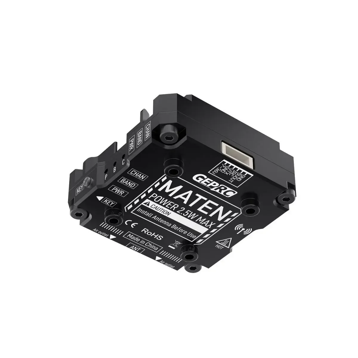 GEPRC MATEN 5.8G 2.5W VTX PRO 2500mW Dissipazione del calore in alluminio CNC ad alta potenza per gli appassionati di corse a lungo raggio FPV