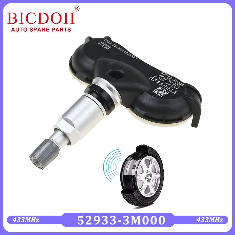 

52933-3M000 Tire Pressure Sensor for 2010-2014 Kia Opirus Sportage Rio 433Mhz TPMS Hyundai Equus Genesis ix35 Tucson 529333M000