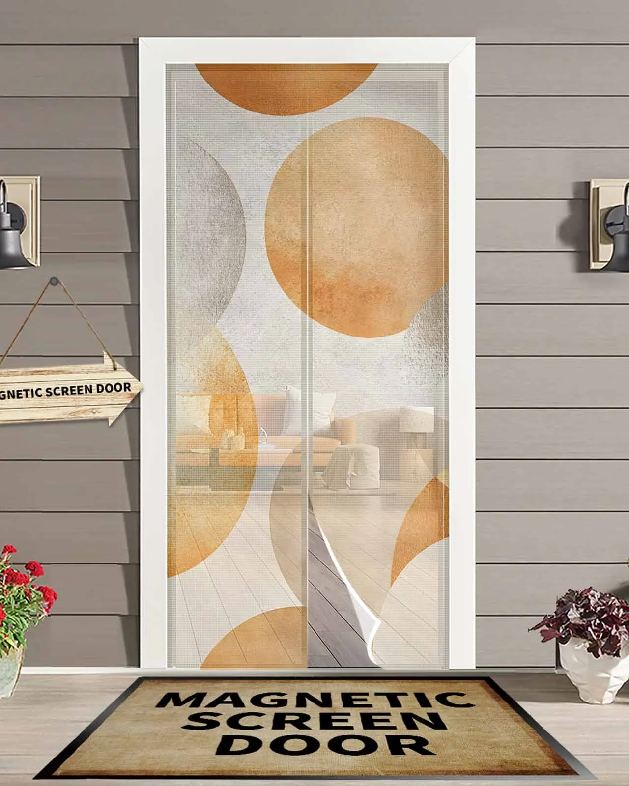 

Minimalist Bohemian Art Magnetic Door Curtain Living Room Bedroom Home Anti-mosquito Screen Door Curtain