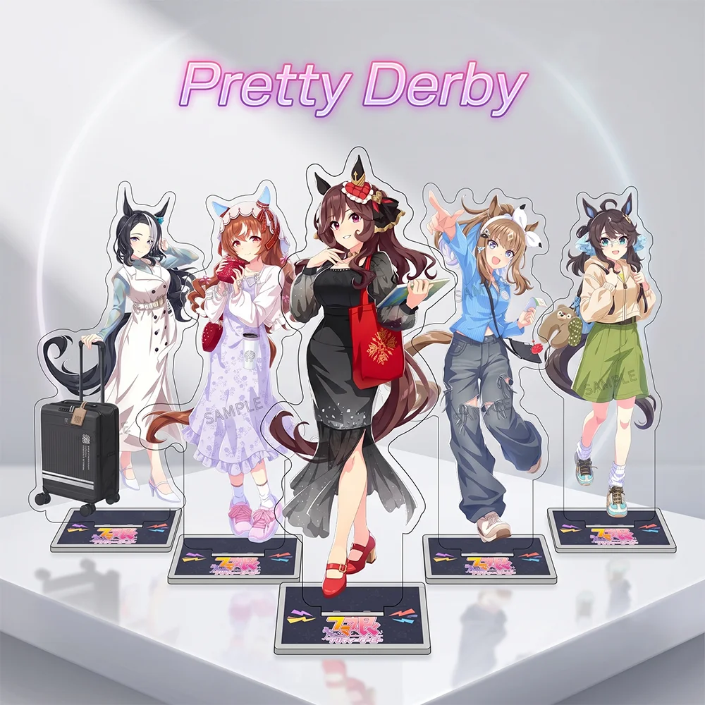 Pretty Derby Cinderella Gray 10&15CM Double Sided Acrylic Stand Keychain 2026 New Anime Stand Tokai Teio Mejiro McQueen  Decor