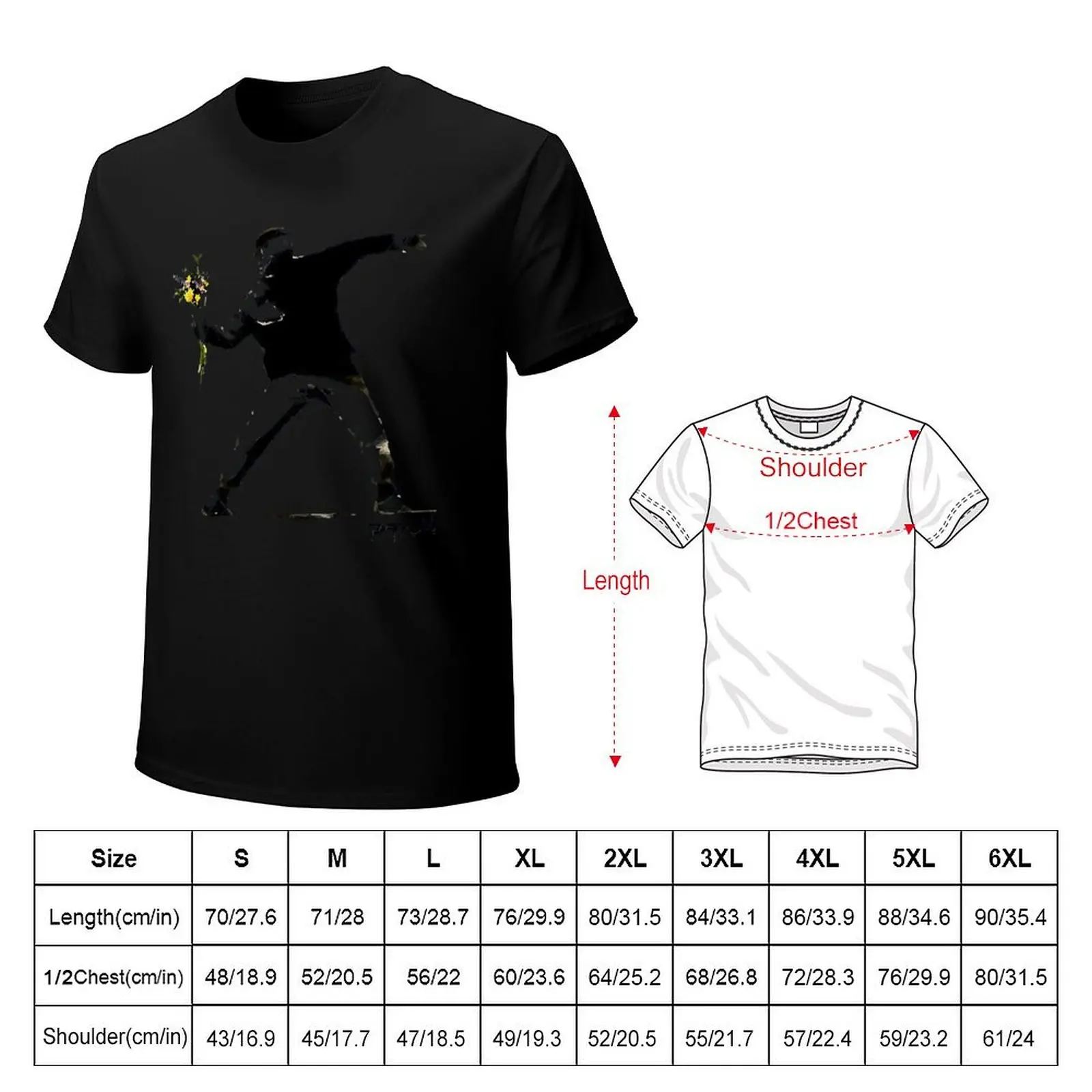 BANKSY Flower Thrower T-Shirt Daily Wear Print T-Shirt
