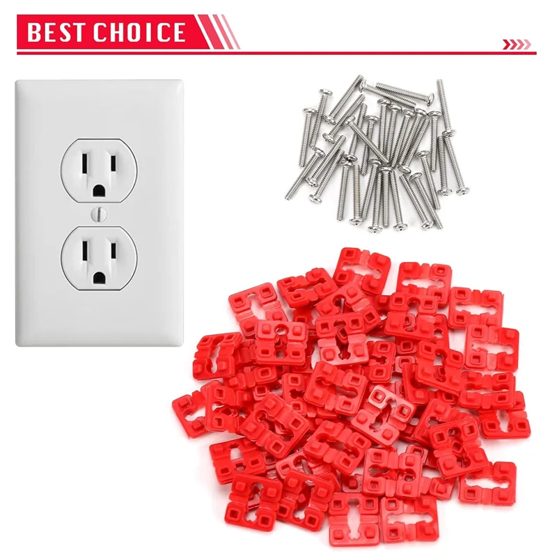 

A26F-48 шт. Проставки для переключателей и розетки, пластиковые переключатели и приемные проставки для электрической коробки с 30 винтами