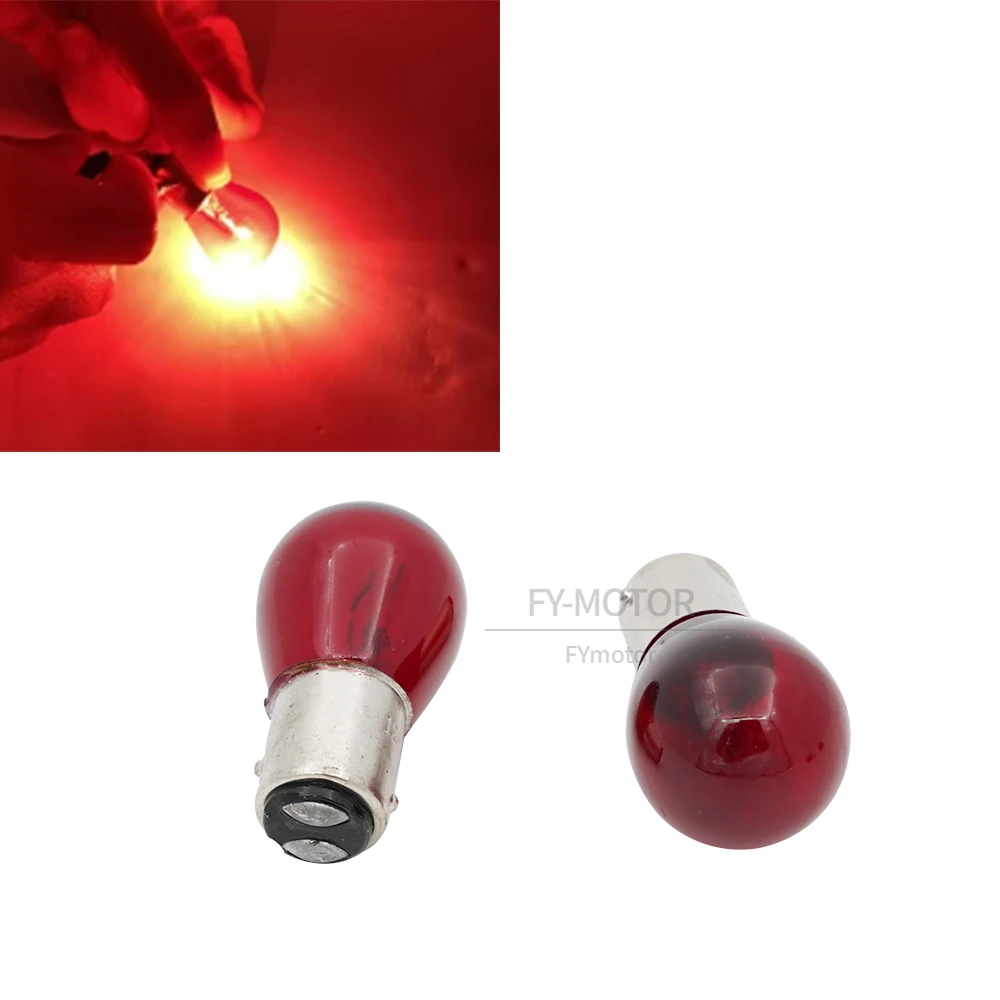 

10Pcs/2pcs Car Indicator Light Brake Reverse Lamp Parking Light LED Bulbs 12V 1156/1157 BAU15S PY21W Amber Red Halogen Lamp DC