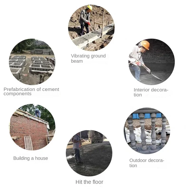 Cheap 800W Electric Handheld Concrete Vibrator Tool Cement Bubble Remover 1.2m Hose Plastic Housing Construction Tool