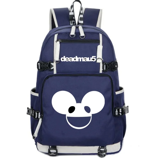 Deadmau5 Musica Elettronica Mouse Bapa ex Doppia borsa a tracolla Materiale in tela di grande capacità per studenti e fan della musica