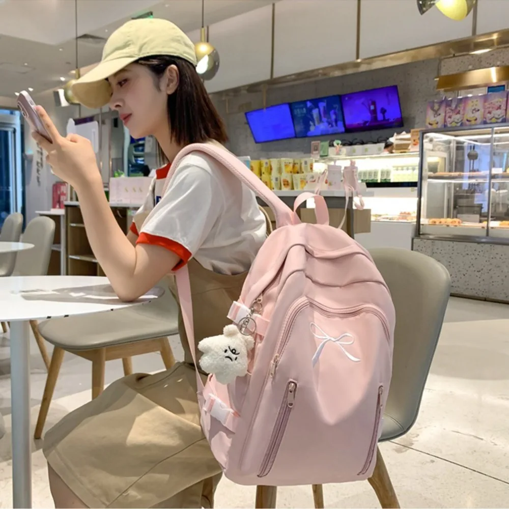 

Waterproof Laptop Bag Nylon Lightweight Students Schoolbag Embroidery Large Capacity Children's School Backpack School Office