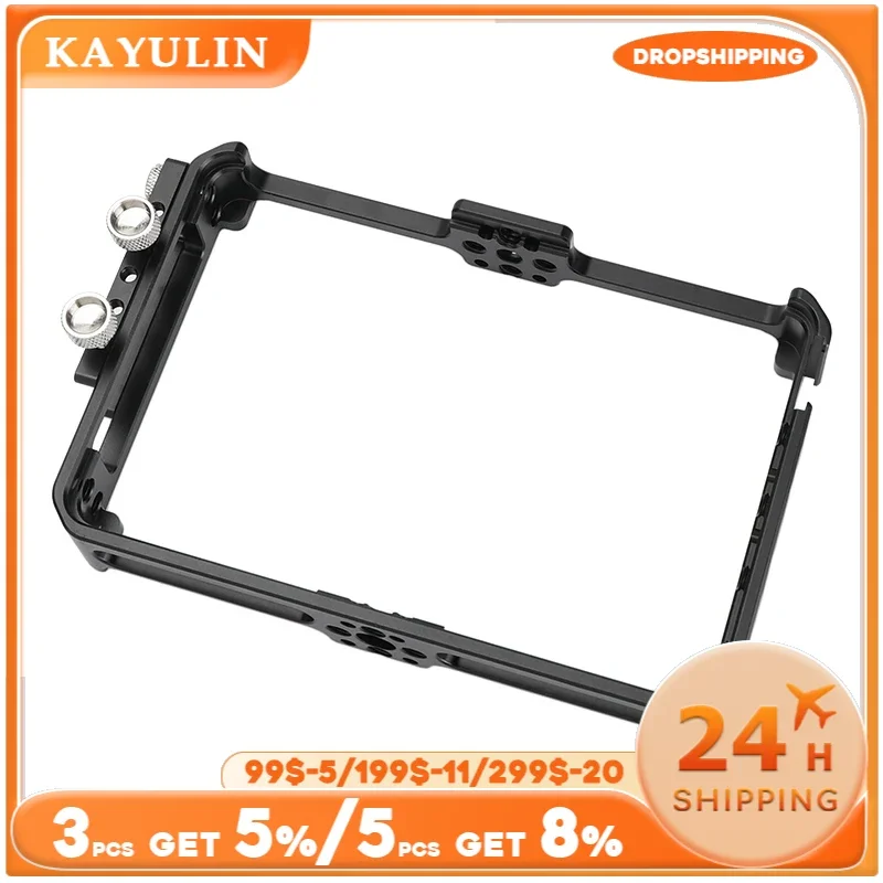 Kayulin Monitor Cage FeelWorld F5 Pro & F5 Pro V2 5.5 Inch Protective Armor Bracket Form-Fitting Tailor Made (Exclusive Use)