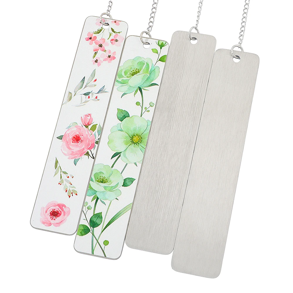 Cute and Fresh Flower Stainless Steel Metal Bookmark, Artistic Flower Bookmark, Purple/Pink/Blue/Green Bookmark, Student Party