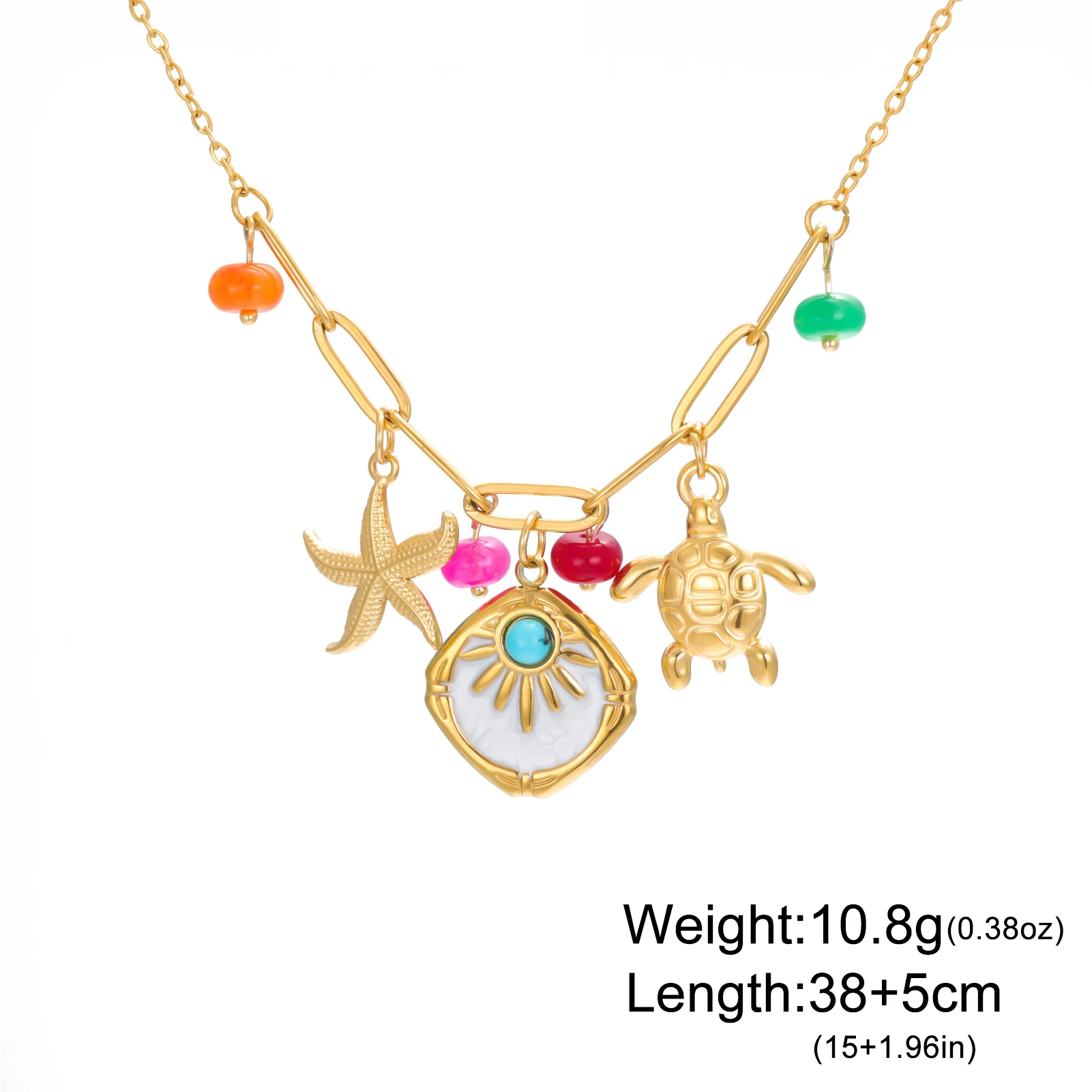 Cazador العصرية الشمس السلاحف نجم البحر المرأة قلادة مجوهرات من صلب لا يصدأ البحر شاطئ عطلة حفلة عيد ميلاد هدايا بالجملة