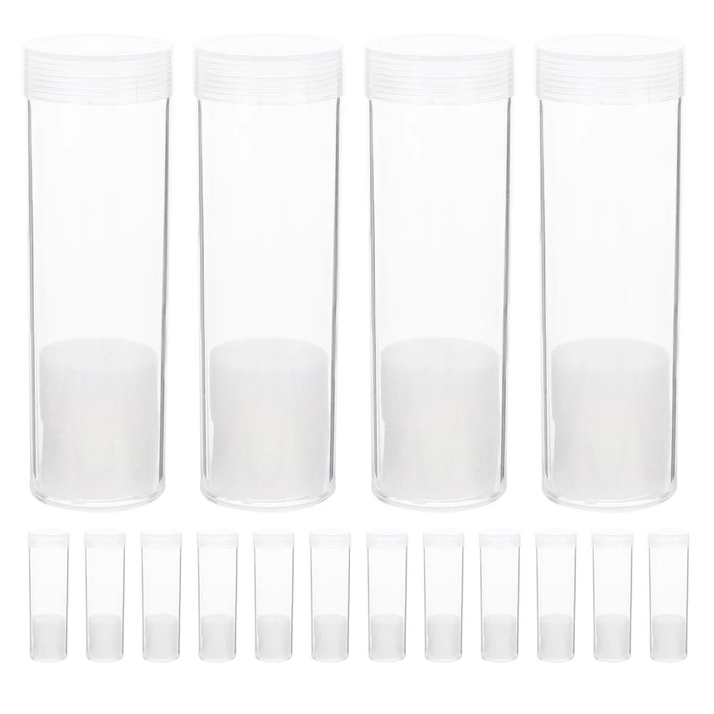 20 Pcs Coin Storage Box Collection Collecting Tubes Supplies Holder Case with Cover
