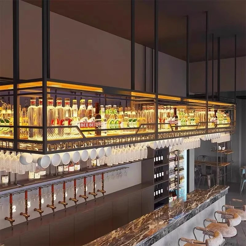 

Bar stand Wine rack Hanging hanger Bar rack Wine glass rack Inverted wine cabinet Hanging cabinet Industrial wind iron art