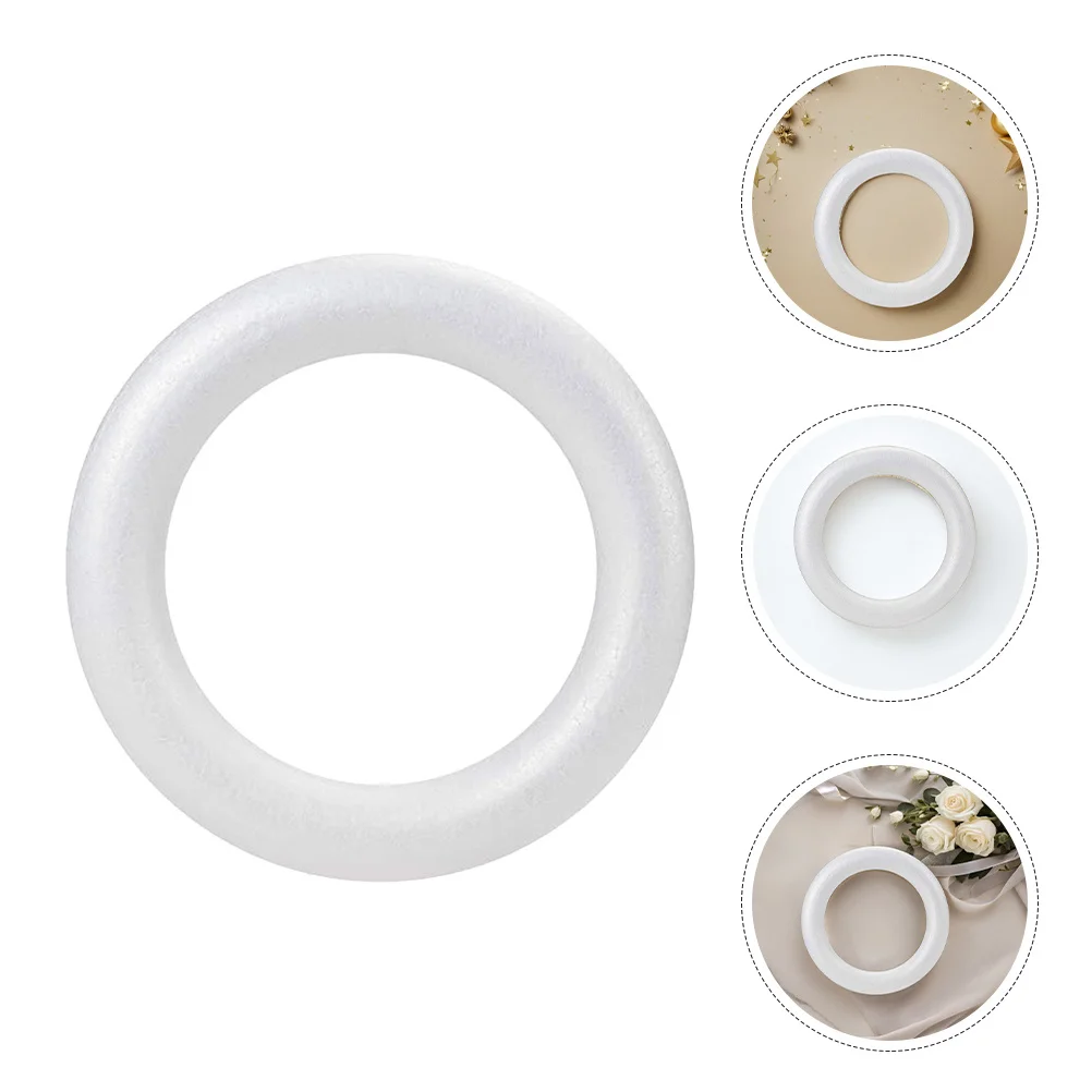 

4Pcs Foam Circle Wreath Rings Solid Round Base for DIY Wedding Christmas Craft Supplies Decor Wreath Base for Crafts