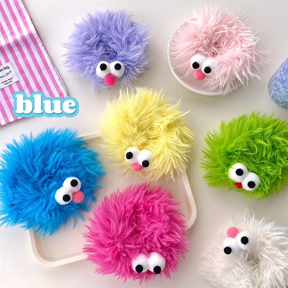 Big Eyes Cartoon Doll Hair Rope Elastic Korean Style Plush Scrunchies Hairbands Ponytail Holder Ugly Doll Hair Ring