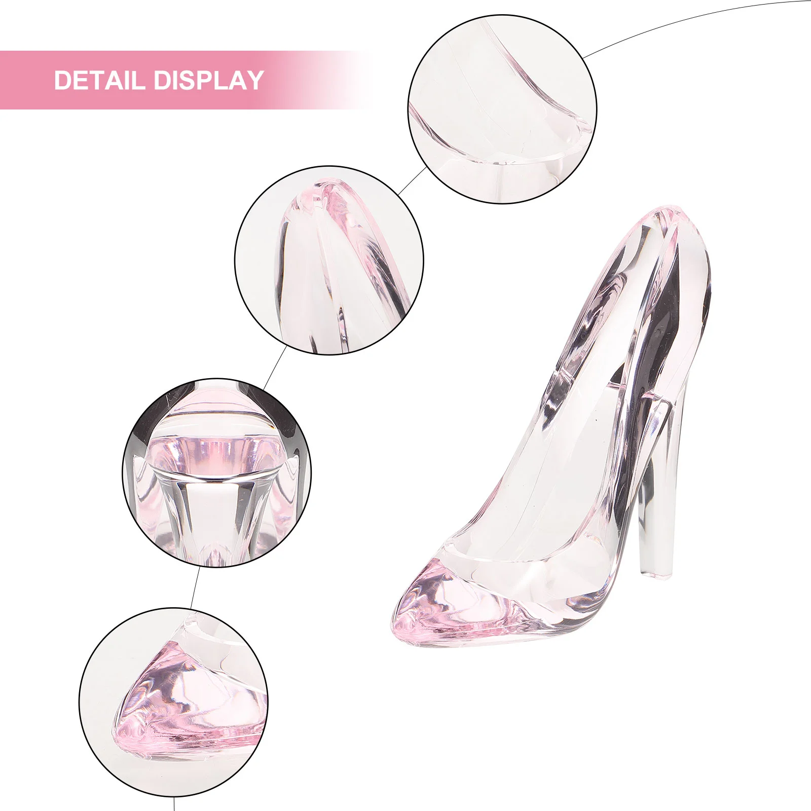 Shoe Shop Decoration Desk High Heel Statue Sandals Ornament for Party Decorative Acrylic Crystal Heels Shoes Slipper