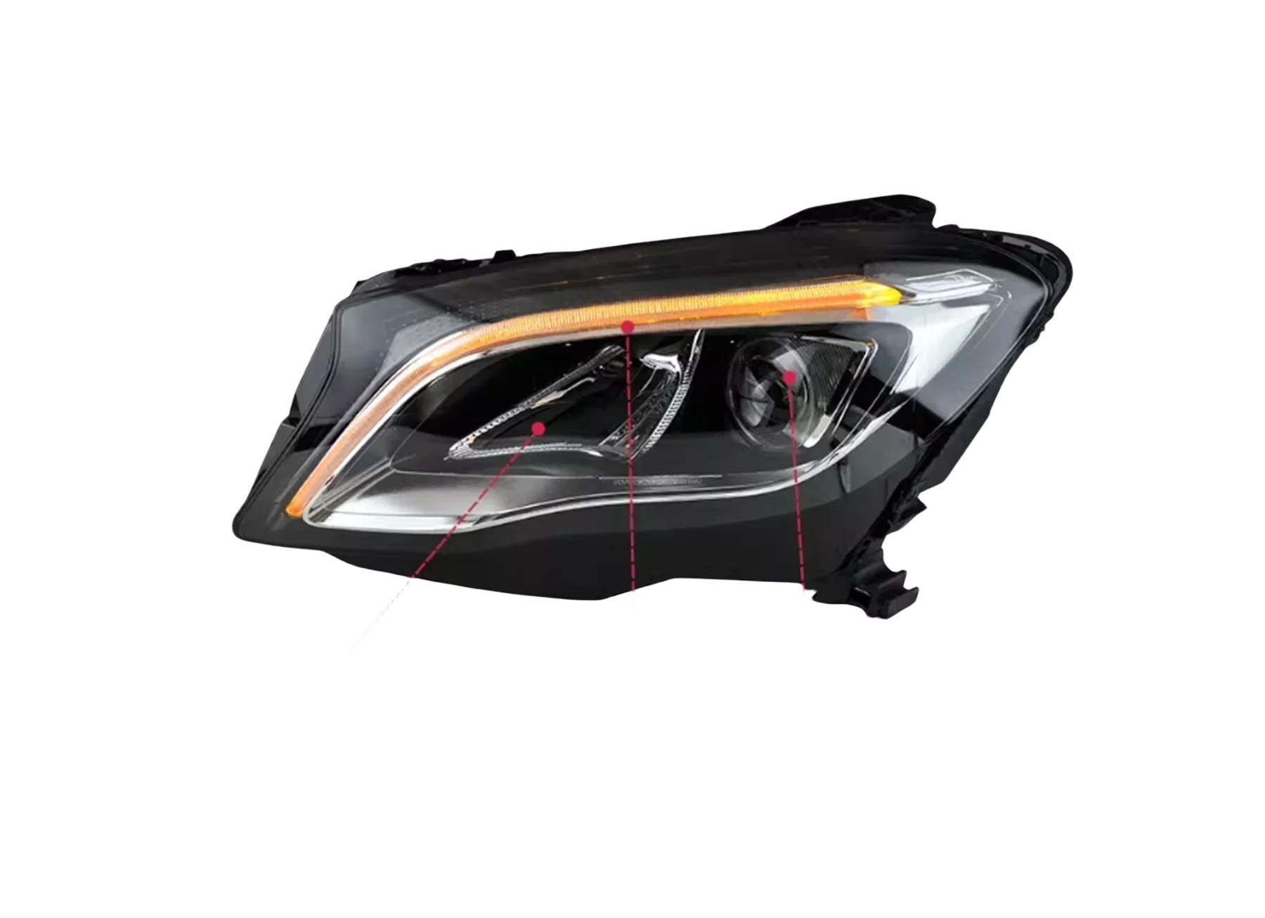 

Front Headlight Head Light Headlamp for Mercedes Benz GLA modified 200 220 260 DRL Daytime Running Light Turn signal