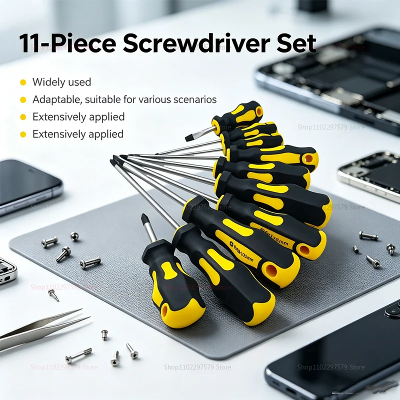 Diy Electronics Workshop - ชุดไขควงแม่เหล็ก 11 in 1 พร้อมหัวไขควงความแม่นยำสูง ชุดเครื่องมืออเนกประสงค์สำหรับงานซ่อมแซม