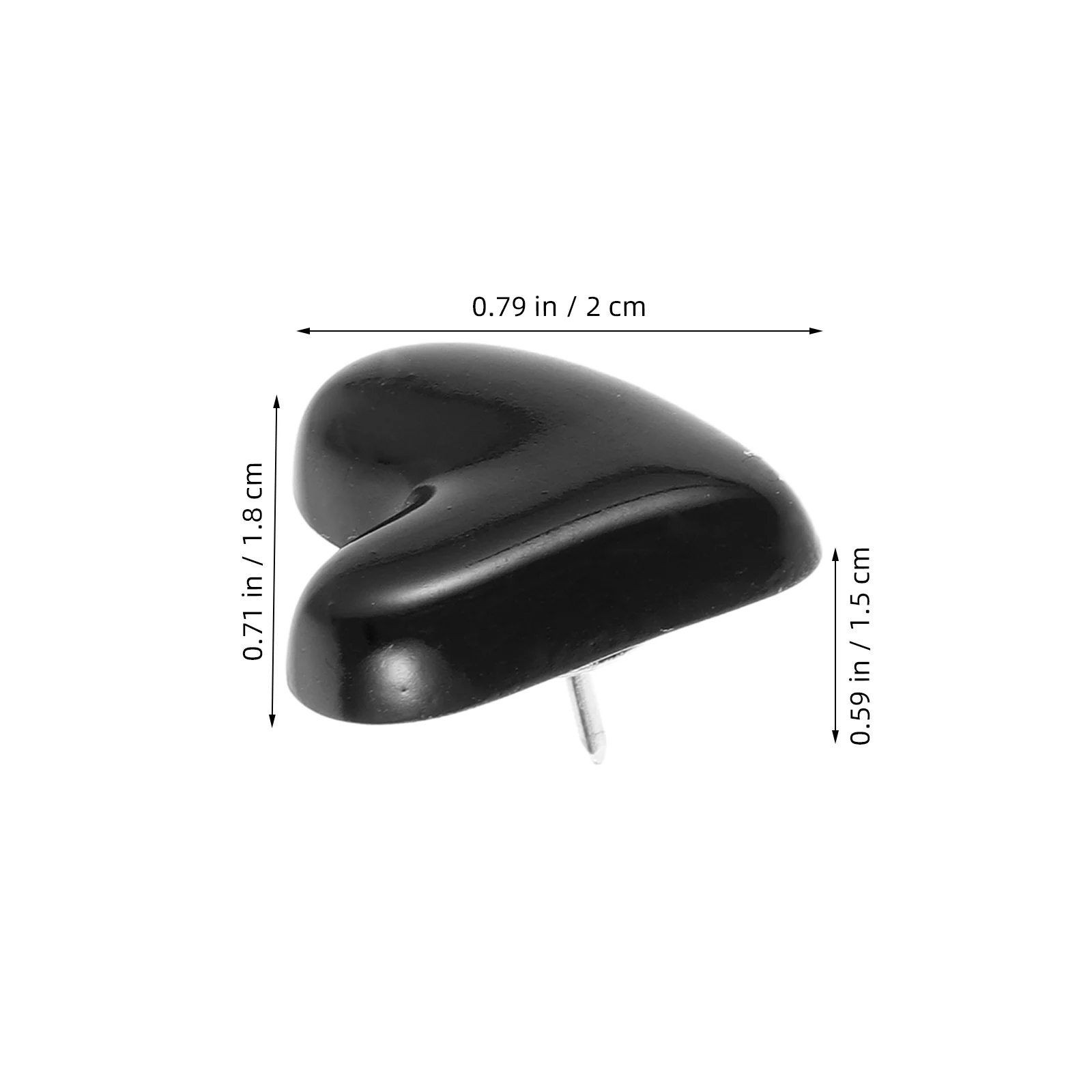 30 قطعة دبابيس ضغط على شكل قلب مزخرفة باللون الأسود غير منتظمة لنشرة لوحة الفلين عرض الحائط منظمة المدرسة المكتبية