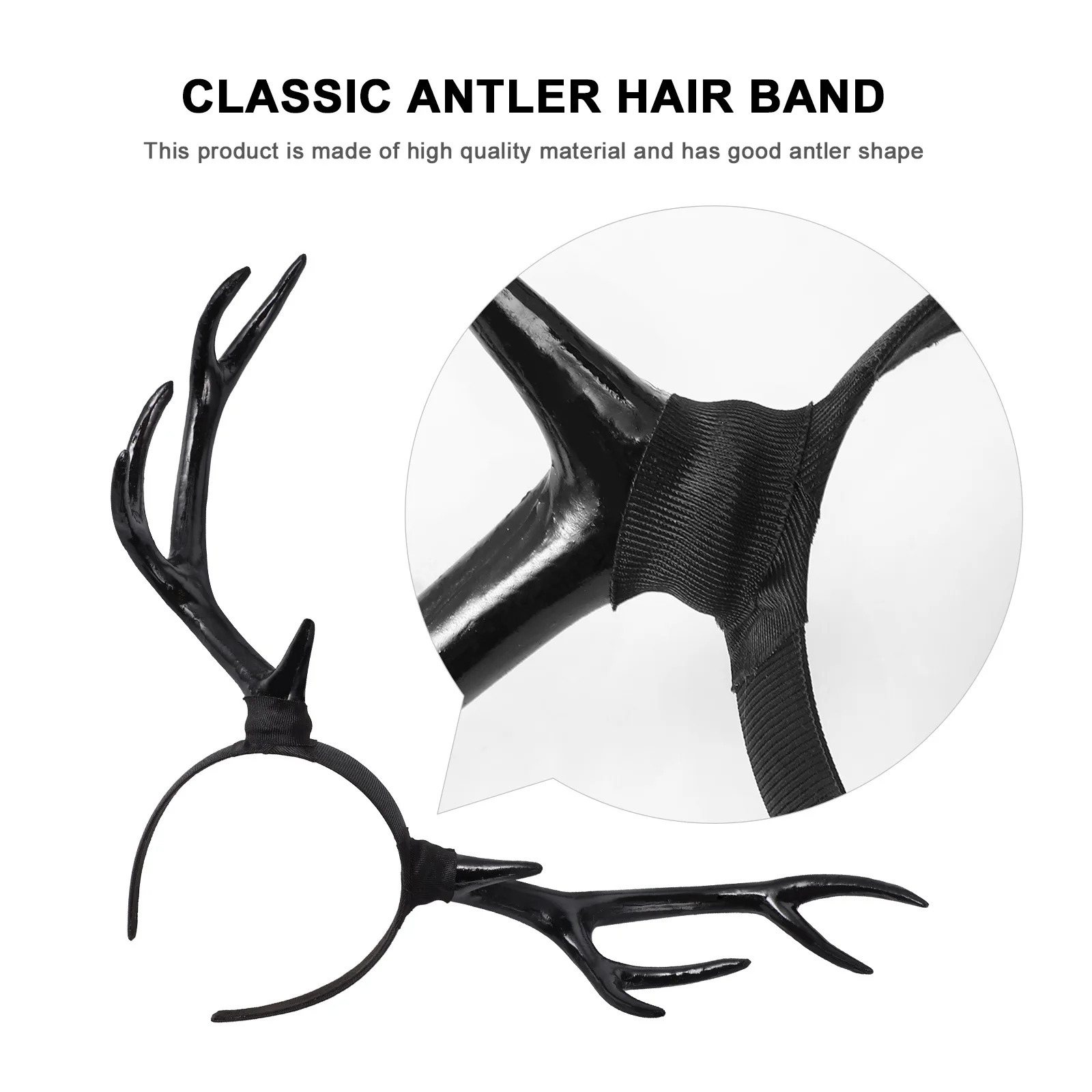 

Рождественская повязка для волос с рогами, классическая повязка на голову с изображением лося, легкий недеформирующий головной убор для рождественской вечеринки, аксессуары для праздника и фестиваля