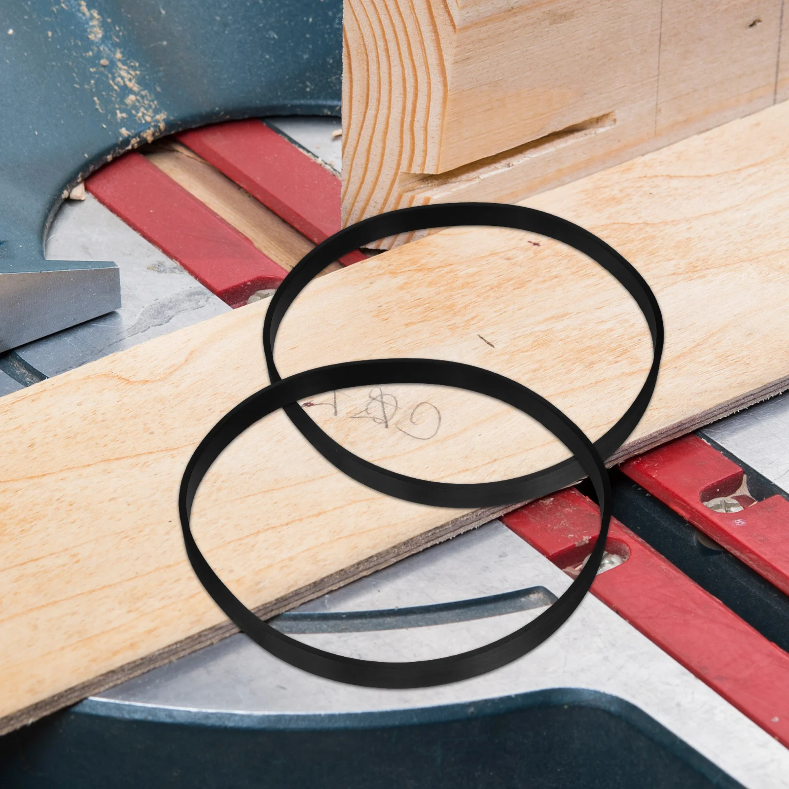 

2Pcs Woodworking Saw Rubber Belt High Efficiency Cutting Noise Reduction Elastic Versatile Precision Cutting Chainsaw