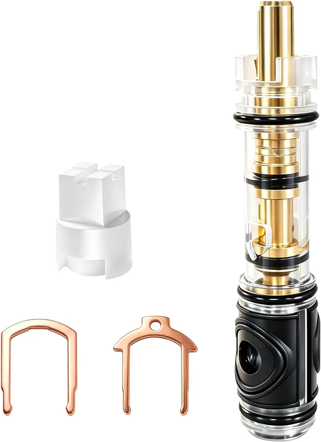 

Dual Seal Faucet Cartridge, 1225 Replacement for Single Handle Bathroom Faucet, Brass