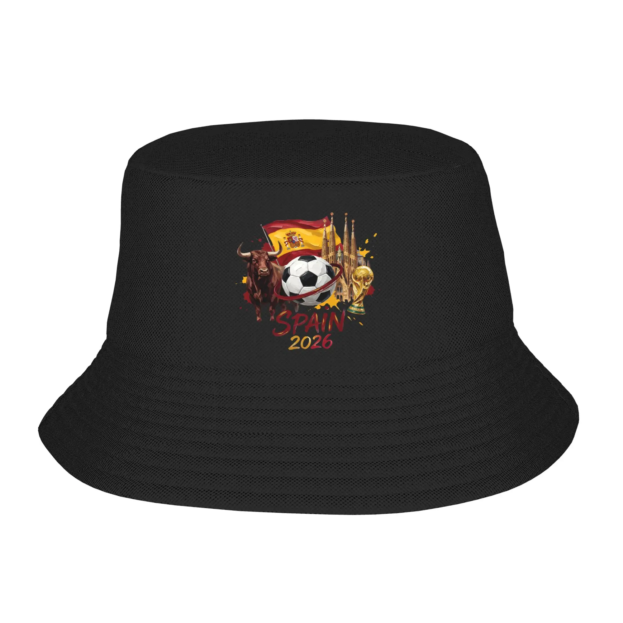 Vocation Getaway Headwear Spain Football 2026 Merch Bucket Hats Cute Women Sun Caps