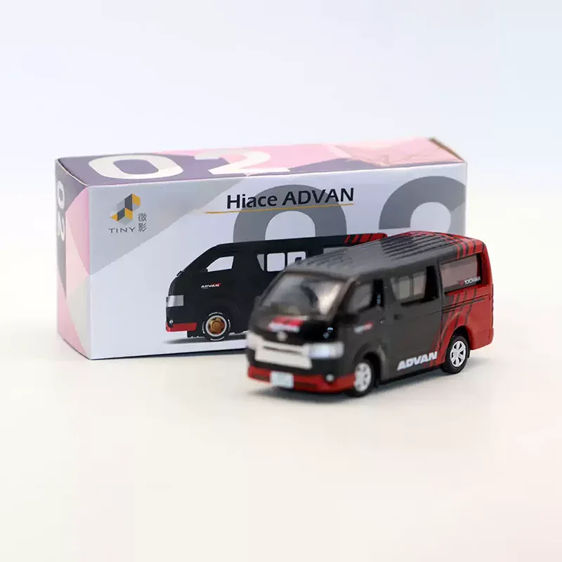 Tiny Diecast 1:64 Scale Hiace Advan Alloy Transport Truck Model Static Display Collectible Toy Gift Souvenir Decoration