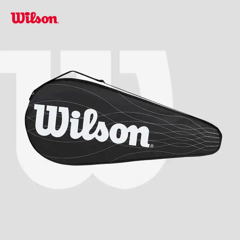 Wilson Tennis Bag Tennis Racket Bag Cover Daily Lightweight Single Shoulder Sports Bag Portable Court Racket Bag