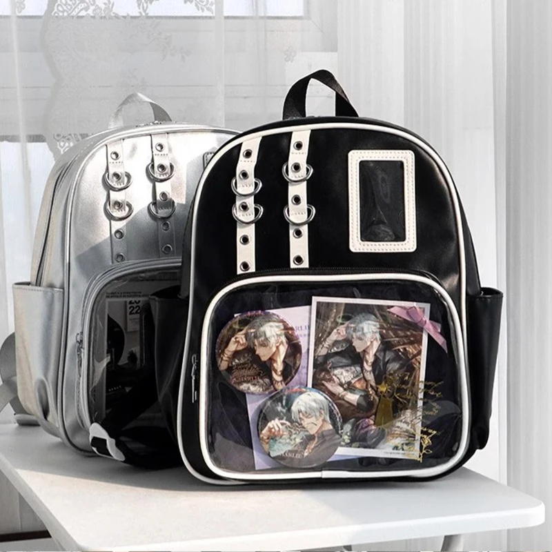 حقيبة ظهر مدرسية شفافة جديدة لعام 2025 بتصميم عملي، حقيبة يد للطلاب للحرم الجامعي، مصنوعة من مادة البولي يوريثان الناعمة، شكل...