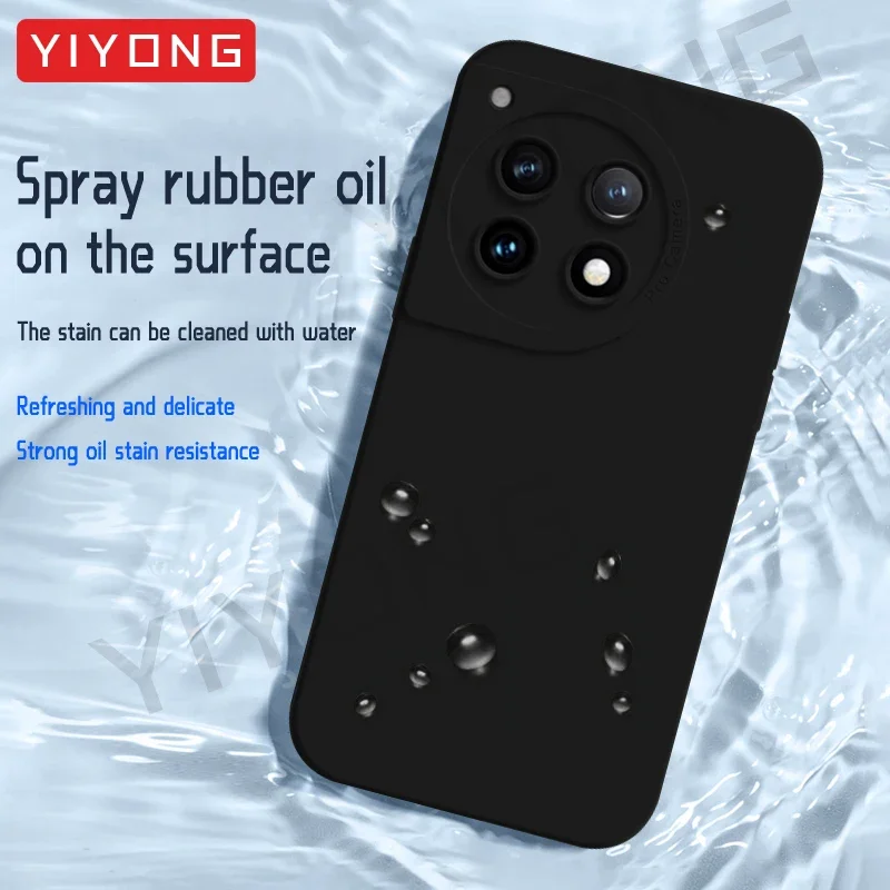 For OnePlus12 Case YIYONG Silky Liquid Silicone Soft Cover For OnePlus 12 12R One Plus 11 11R OnePlus12R OnePlus11 Phone Cases