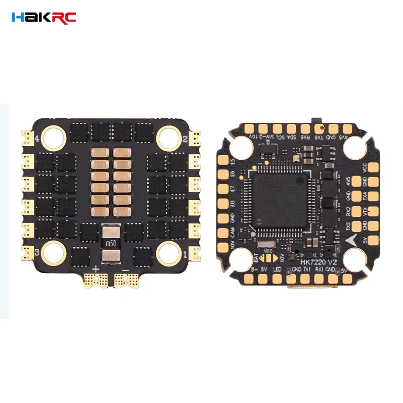 HAKRC F7220 V2 F7 Mini Controllore di volo Dual BEC 35/40/60/65A 4in1 ESC Stack DShot150/300/600/1200 PWM per RC FPV Racing Drone