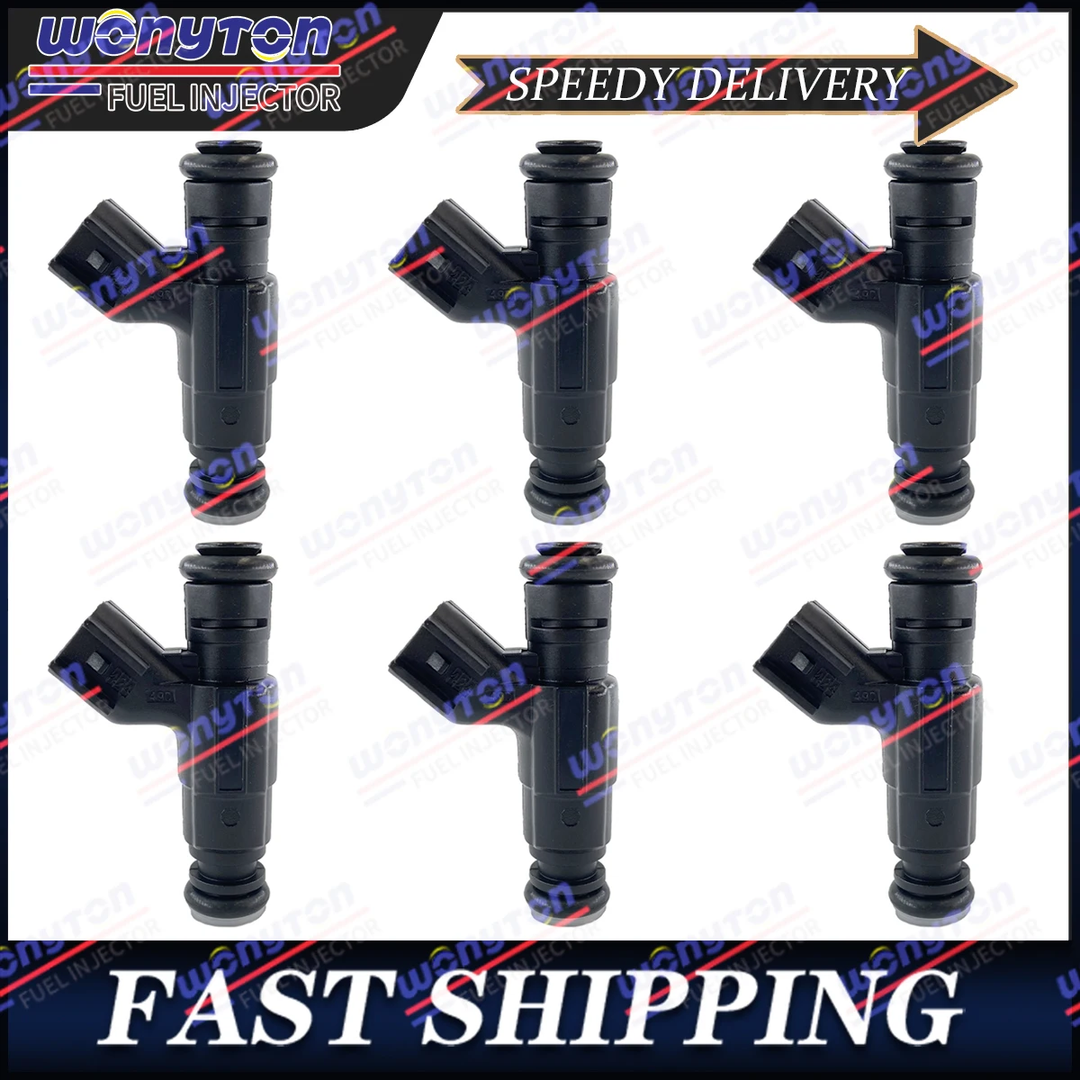 

SET 6 EV6 Fuel Injectors 22lbs Fits 2005-2010 For Mustang 4.0L V6 Upgrade FJ818