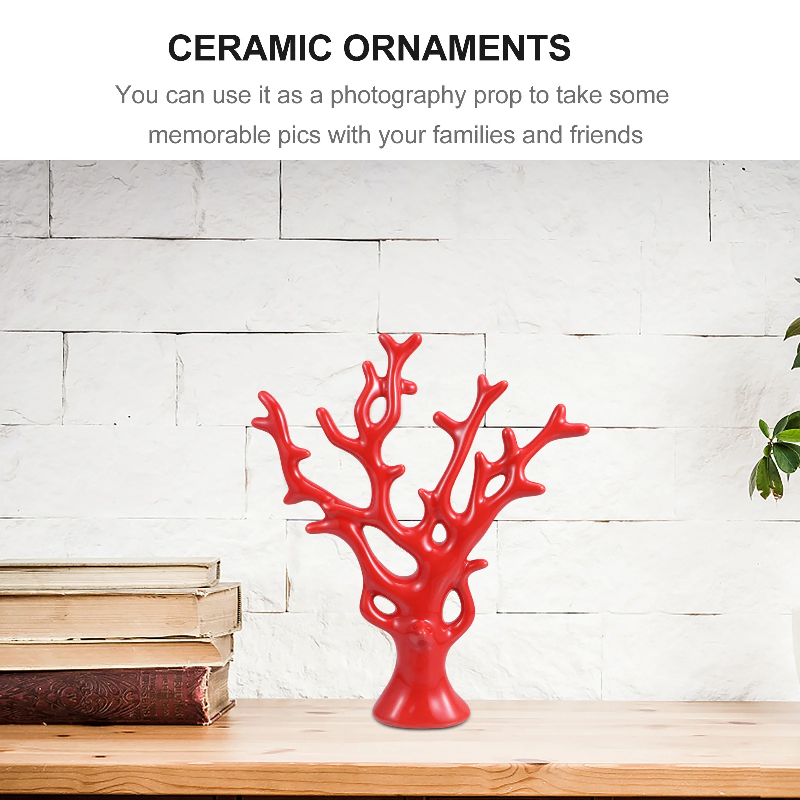 

1Pcs Tree Ceramic Adornment Nordic Style Desktop Decor Colorful Exquisite Craft Ideal for Home Office Photography