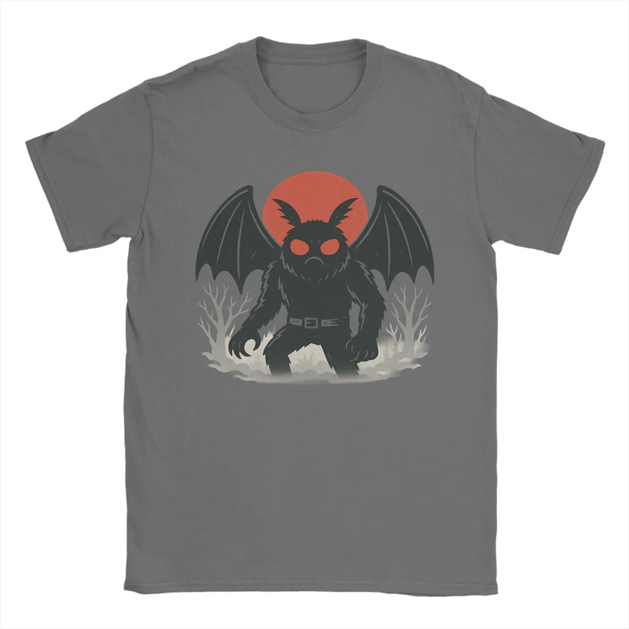 Cryptid Mothman Tshirts For Men Women Cotton Top Tee Print  Round Neck Short Sleeve