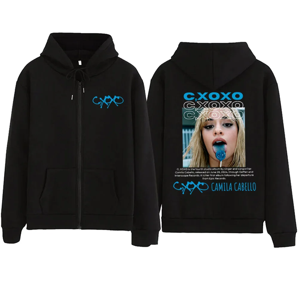 

Camila Cabello New Album C XOXO Zipper Hoodie Camila Cabello Fan Hoodie Harajuku Pullover Tops Zipper Hoodie